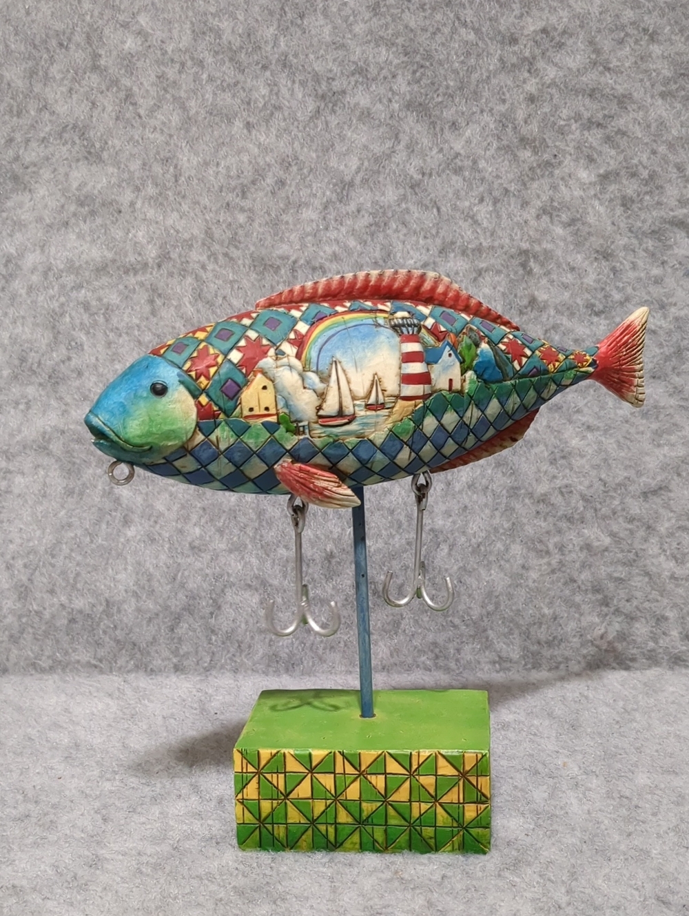 Jim Shore 2005 Heartwood Creek “Fishing For Rainbows” #4003517 By Enesco